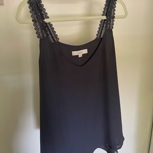 Sz.XXL cute gray sheer cami with beautiful shoulder straps. Never worn!